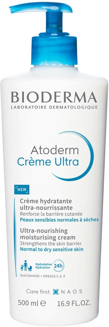 Bioderma Atoderm Питательный увлажняющий крем для тела и лица, 500 мл, Bioderma