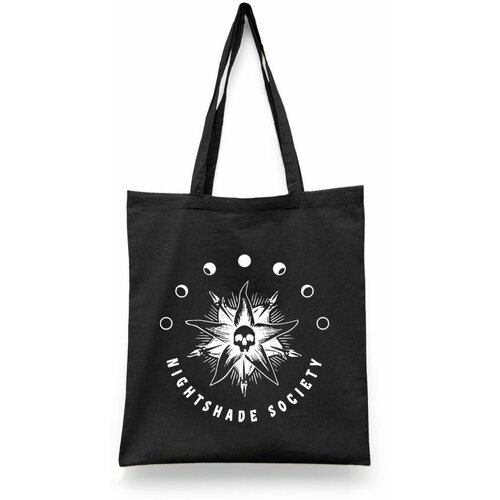 фото Сумка-шоппер унисекс каждому своё "уэнсдей/венсдей/wednesday" черная