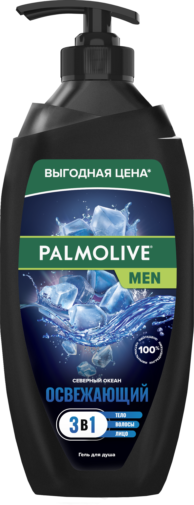 Гель для душа и шампунь Palmolive Men Северный океан, 750 мл