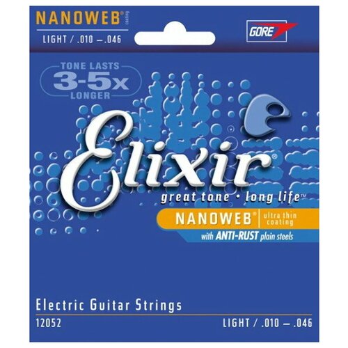 фото Струны для электрогитары elixir 12052 nanoweb