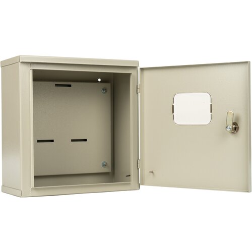 Щит учета МЭК Электрика ЩУ-1/2-С 310х420х150 IР65 под два счетчика с креплением на столб серый