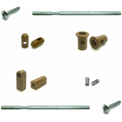 Механизм подъёма-опускания передней спинки детской кровати с кнопкой КНОПКА-157 светло-коричневый