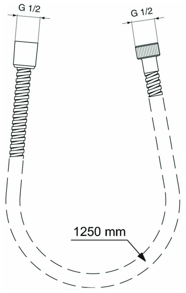 Металлический шланг для душа 1250 мм Ideal Standard IDEALRAIN BF125AA - фотография № 4