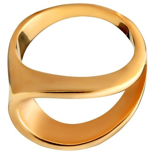Кольцо Kalinka modern story, размер 18, желтый, золотой кольцо kalinka modern story размер 18 желтый золотой