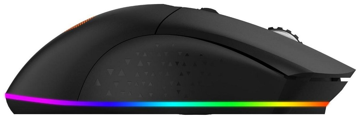 Мышь игровая беспроводная Dareu EM901 Black (черный), DPI 600-10000, подсветка RGB, подключение: проводное+2.4GHz, размер 125x67x39мм - фото №3