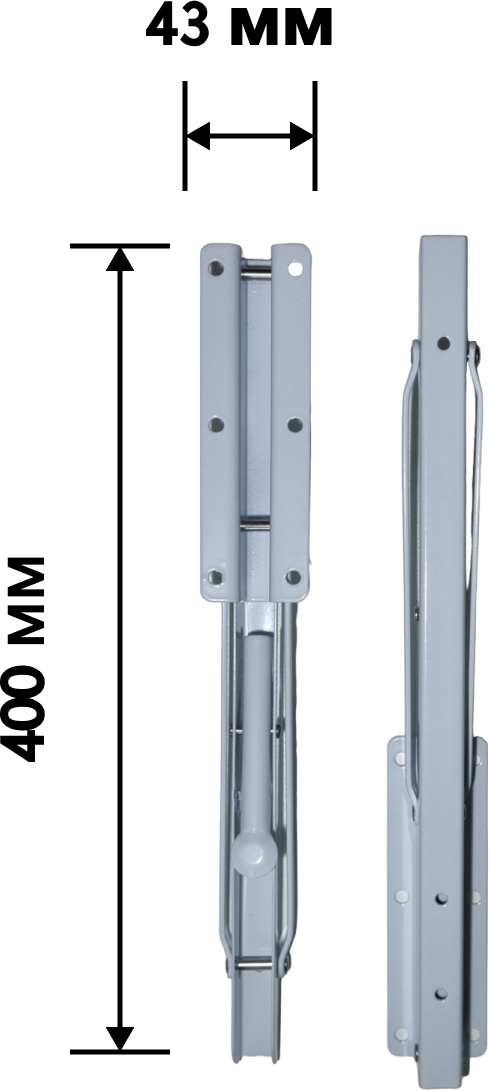Кронштейн для полки складной с фиксатором 400 мм белый (2 шт.) - фотография № 3