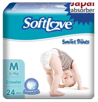 Подгузники-трусики Softlove Smart Pants M24 (6-9 кг)