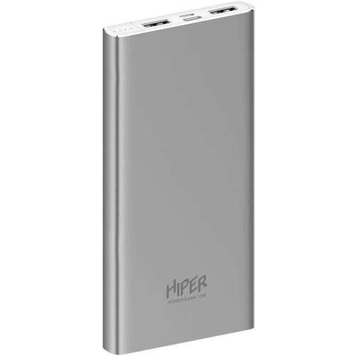 Внешний аккумулятор (Power Bank) HIPER Metal 10K, 10000мAч, серебристый [metal 10k silver]