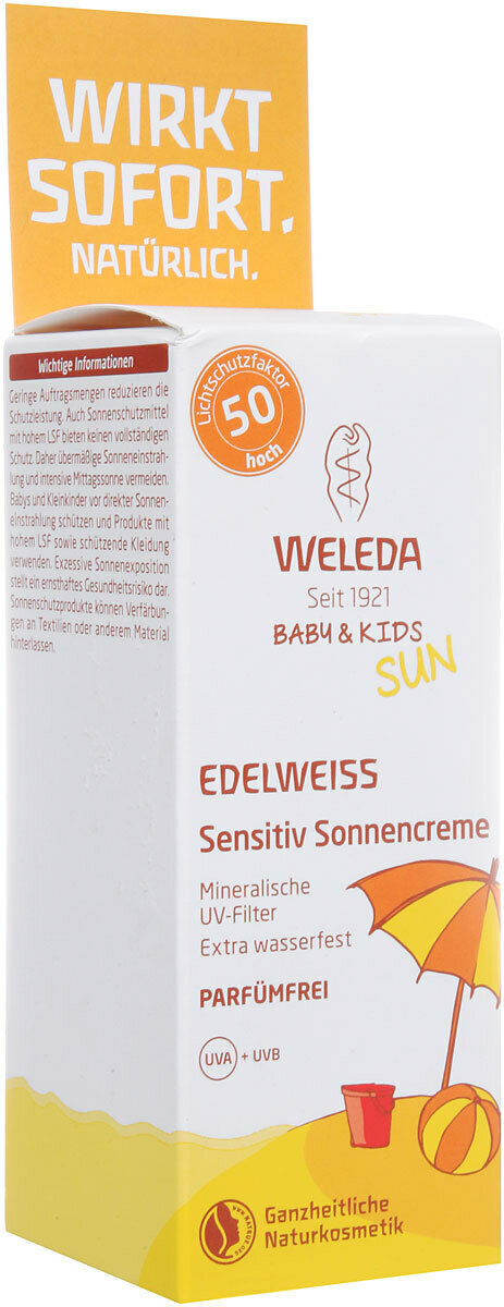 Крем Weleda солнцезащитный для младенцев и детей SPF 50, 50 мл - фото №9