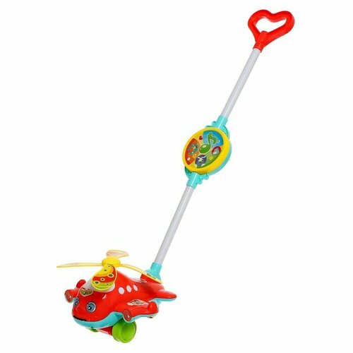 Каталка на палочке Вертолётик световые и звуковые эффекты 1092₽