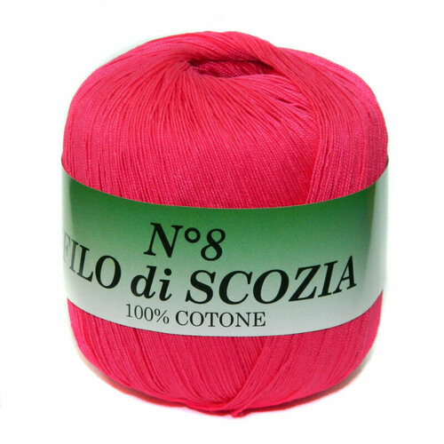 Пряжа Фило Ди Скозиа №8 (Filo Di Scozia №8), 100% мерсеризованный хлопок, упаковка 10шт Weltus №цвета: 23