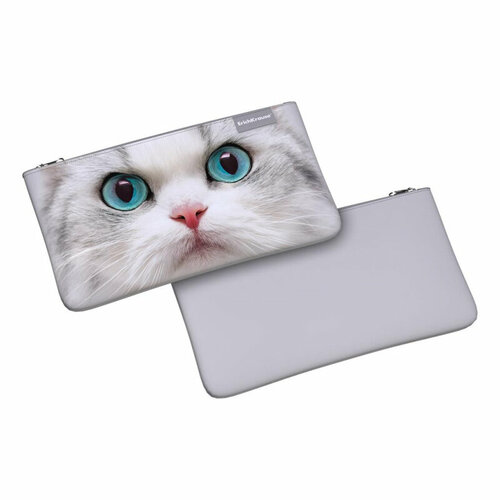 Пенал конверт ErichKrause Light 220x120мм White Cat, 57204