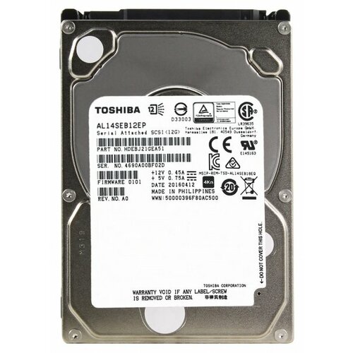 Жесткий диск Toshiba AL14SEB12EP 12Tb 10500 SAS 25 HDD 5048000₽