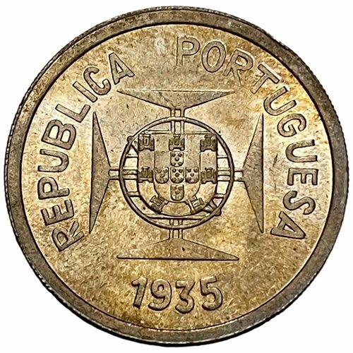 Португальская Индия 1 рупия 1935 г. индия 1 рупия 1992 50 лет августовскому движению уходу англичан из индии