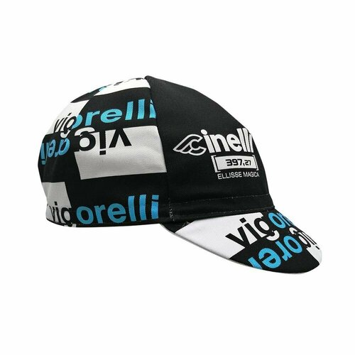 Кепка Cinelli Бейсболка Cinelli Cap Vigorelli Black, размер OneSize, голубой, черный