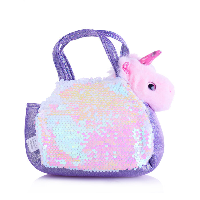 Мягкая игрушка Fluffy Family Единорог в сумочке, 18 см - фото №12