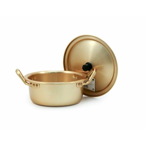 Кастрюля алюминиевая с крышкой Yangsu Yellow 18 см