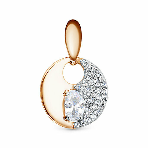 Подвеска Maskom, красное золото, 585 проба, фианит