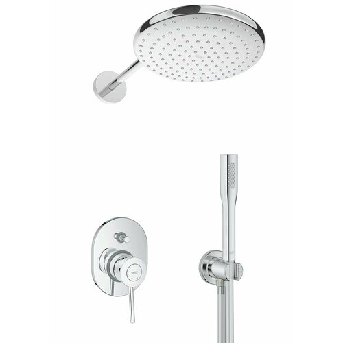 Встраиваемая душевая система с тропическим душем Grohe BauClassic Professional 250 Stick набор смесителей grohe bauclassic хром