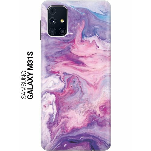 Ультратонкий силиконовый чехол-накладка ClearView для Samsung Galaxy M31S с принтом Purple Marble ультратонкий силиконовый чехол накладка для samsung galaxy s21 с принтом purple marble