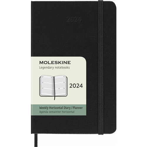 Еженедельник Moleskine CLASSIC на 2024 год Pocket 90x140мм 144стр. черный