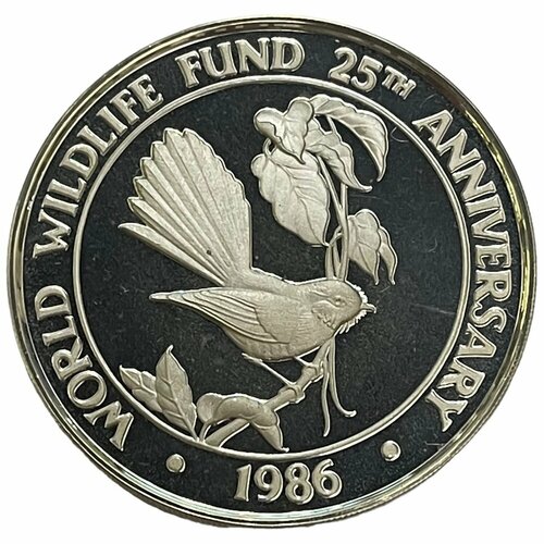 Самоа 10 тал 1986 г. (25 лет Всемирному фонду дикой природы) (Proof) клуб нумизмат монета жетон германии 1986 года серебро 30 лет всемирному фонду дикой природы wwf