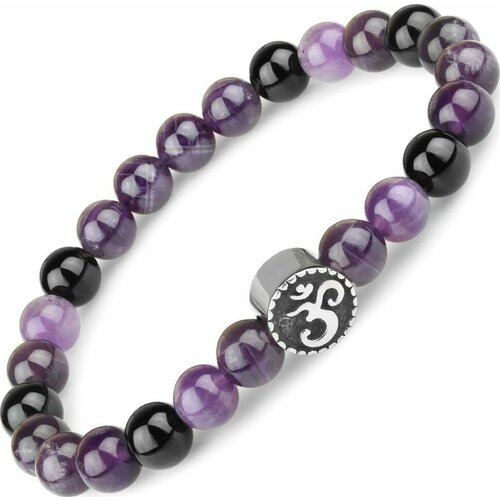 фото Браслет everiot, аметист, размер 19 см, фиолетовый