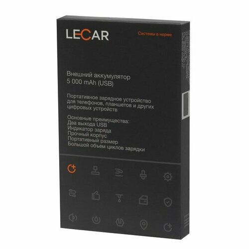 Внешний аккумулятор 5 000mAh USB 110200₽