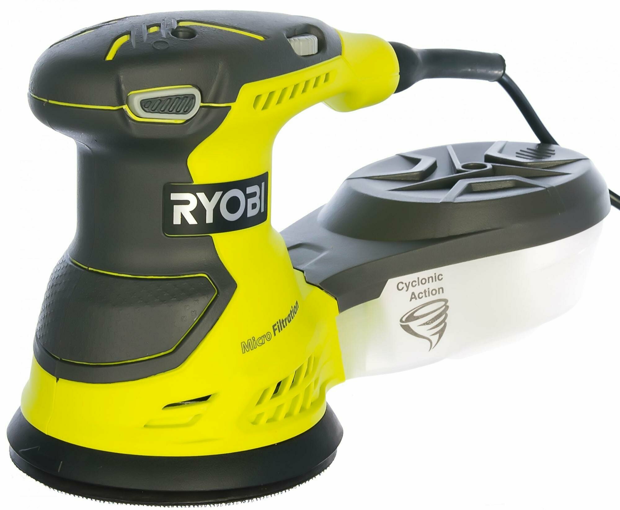 Эксцентриковая шлифмашина RYOBI ROS300 пылесборник максимальная мощность 300 Вт