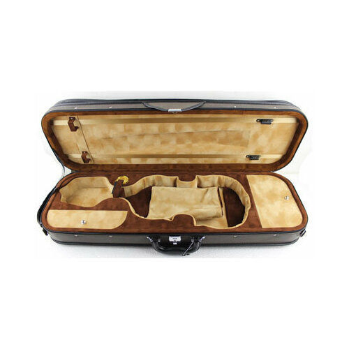 Violin case Artemis DVC-3-2 - Rectangular ultra-dense foam hard case for 4/4 violin with nylon exterior and hygrometer. Weight 1.7 kg