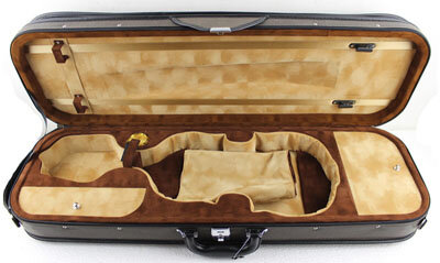 Violin case Artemis DVC-3-2 - Rectangular ultra-dense foam hard case for 4/4 violin with nylon exterior and hygrometer. Weight 1.7 kg