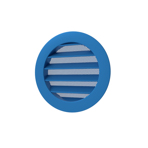 Решетка вентиляционная круглая D100 мм RAL5015 небесно-синий матовый