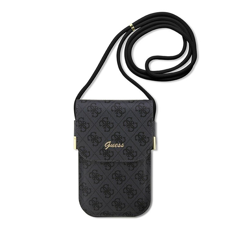 Guess для смартфонов сумка Wallet Phone Bag 4G Script metal logo with Cord Black, шт