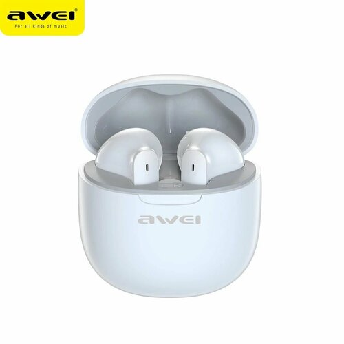Беспроводные наушники Awei T68 Bluetooth 53 белый 183200₽