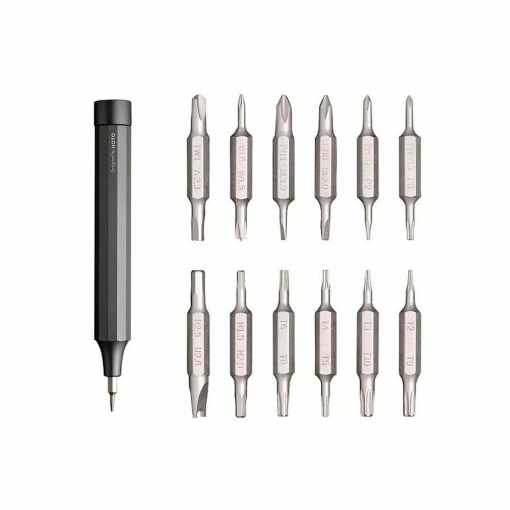 Отвертка 24 биты Xiaomi Hoto Precision Screwdriver Kit 24 в 1 QWLSD004 серая