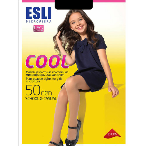 Колготки ESLI COOL, 50 den, размер 116-122, черный