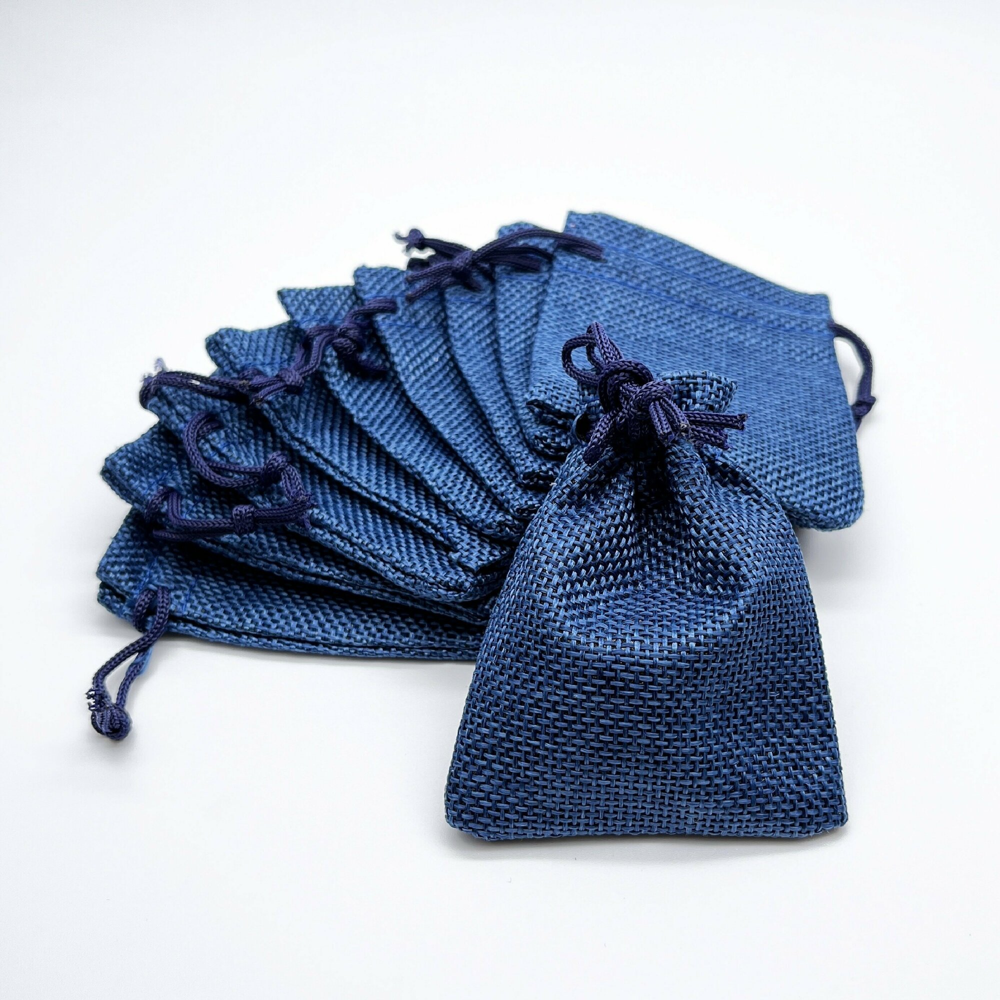 фото Мешок из джута 7х9 см, 10 шт, синий