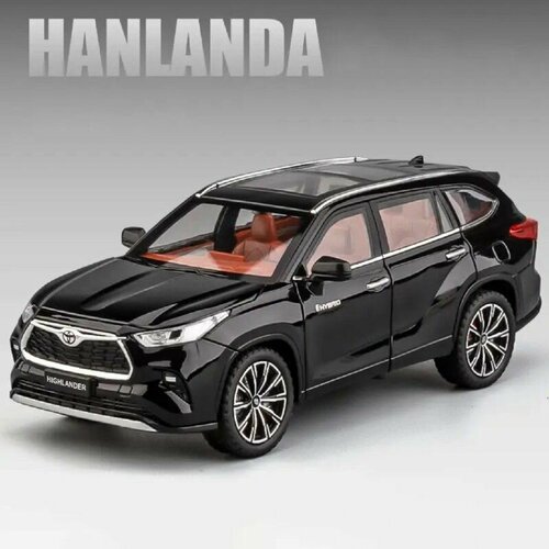 Коллекционная модель Toyota Highlander масштабная 1:24 (металл, свет, звук) Тайота incar toyota highlander 07 13 dta4 2214 черный