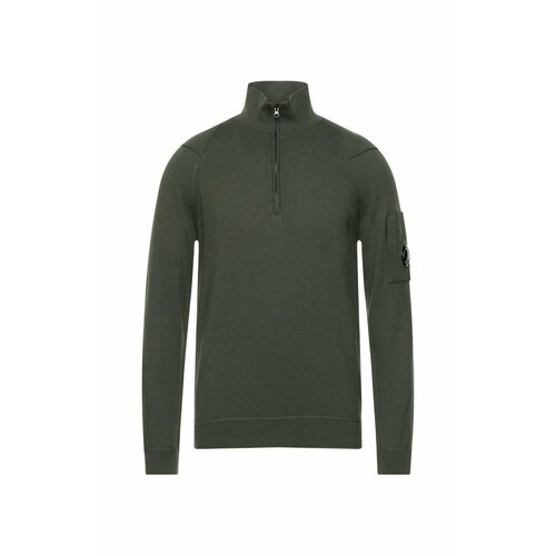 фото Толстовка c.p. company c.p. company quarter zip lens green sweatshirt, размер 56, зеленый