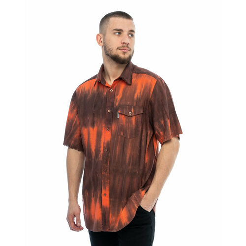 фото Рубашка maestro, размер 54-56/xl/45 ворот, красный