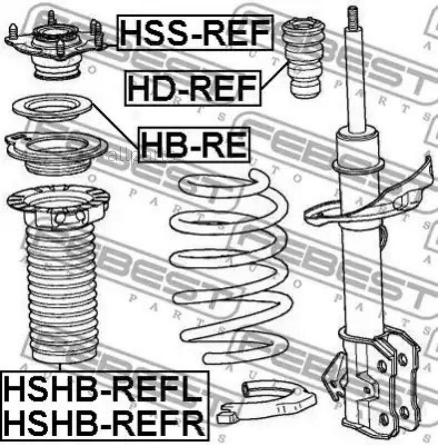 FEBEST HSHB-REFL Пыльник передн. аморт. honda cr-v re3/re4 2007-
