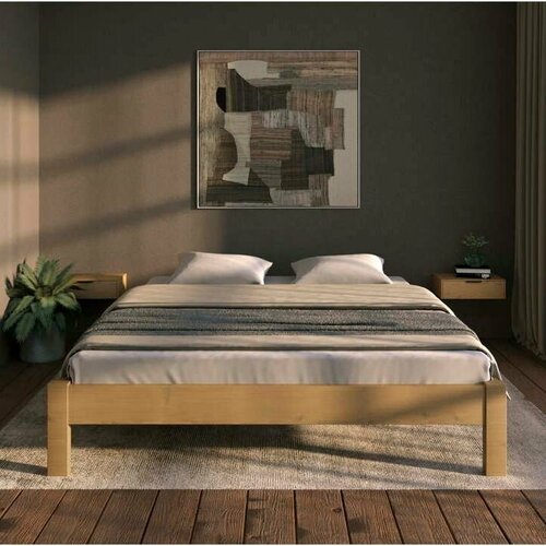 Кровать двуспальная 160x190 подиум на ножках Генрих цвет орех