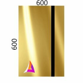 Пластик для лазерной гравировки (Золото глянец на чёрном) 600мм_600мм 1,3мм