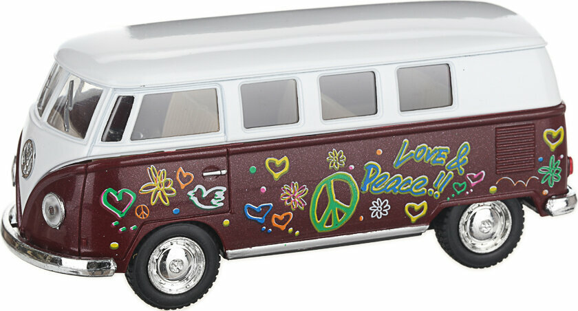 Модель машины KINSMART "Volkswagen Classical Bus (1962) with printing " инерция 1:32