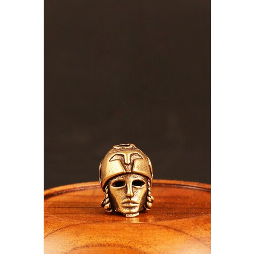 Бусина для темляка / Шлем / Бусина для браслета из паракорда или кожи / Брелок / Шарм / Темлячная бусина из бронзы ingot