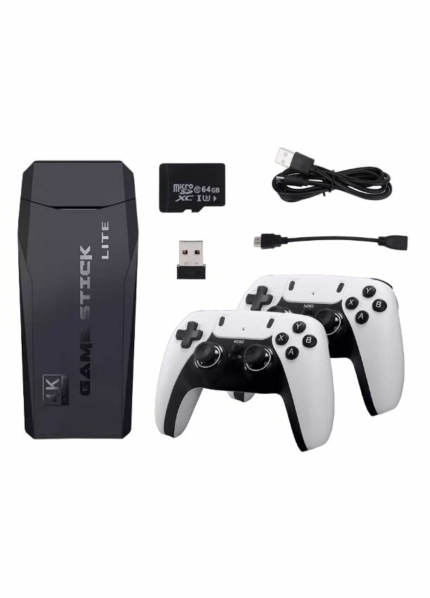 Игровая консоль приставка 4К 3D ULTRA HD 2.4G Game Stick Lite