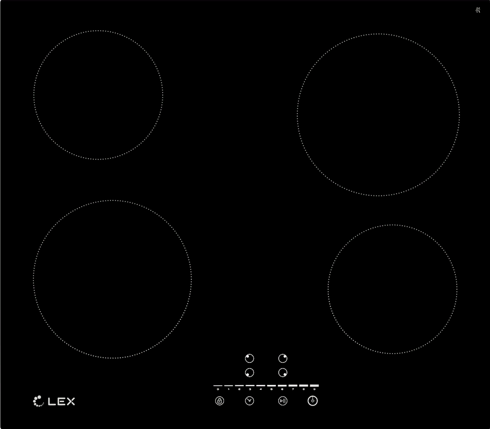 LEX Стеклокерамическая поверхность LEX EVH 640-1 BL