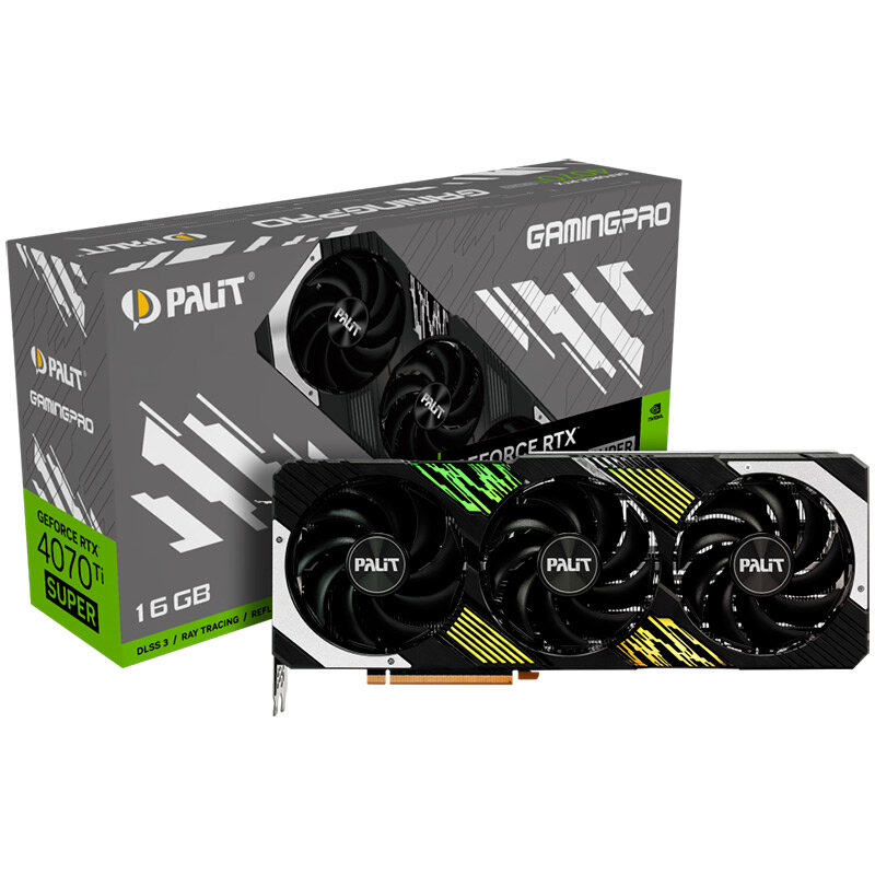 Видеокарта Palit GeForce RTX 4070Ti Super GamingPro 16Gb 2340MHz PCI-E 4.0 16384Mb 21000MHz 256-bit HDMI 3xDP NED47TS019T2-1043A