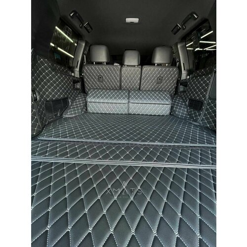 3D коврики из экокожи в багажник для Toyota Land Cruiser 200 5 мест (11 п-е, 2007 - 2021) / 3Д коврики из экокожи в багажник для Тойота Лэнд Крузер 200 5 мест (11 п-е, 2007 - 2021)