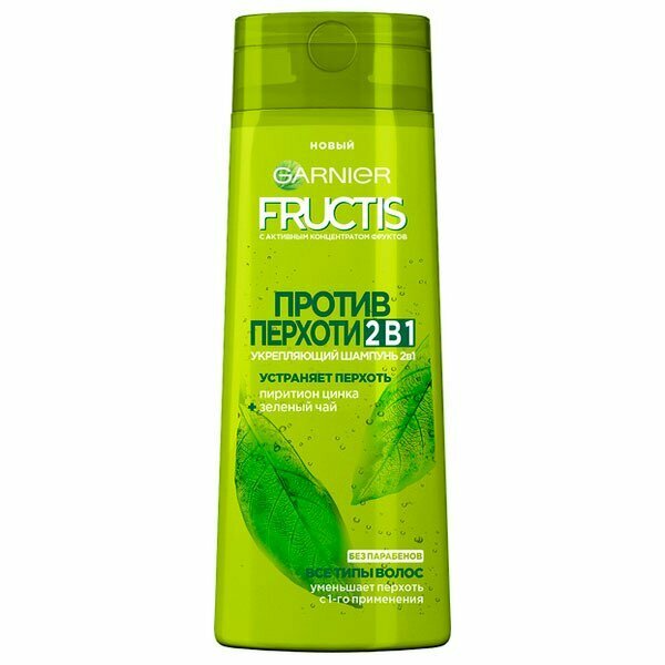 Шампунь для волос GARNIER Fructis Против перхоти 2в1 250мл 3600542376099